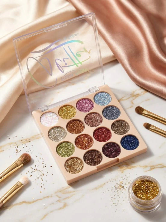 Rosa Angel Metallic Shimmer Glitter Eyeshadow Pigmented 16 Colors